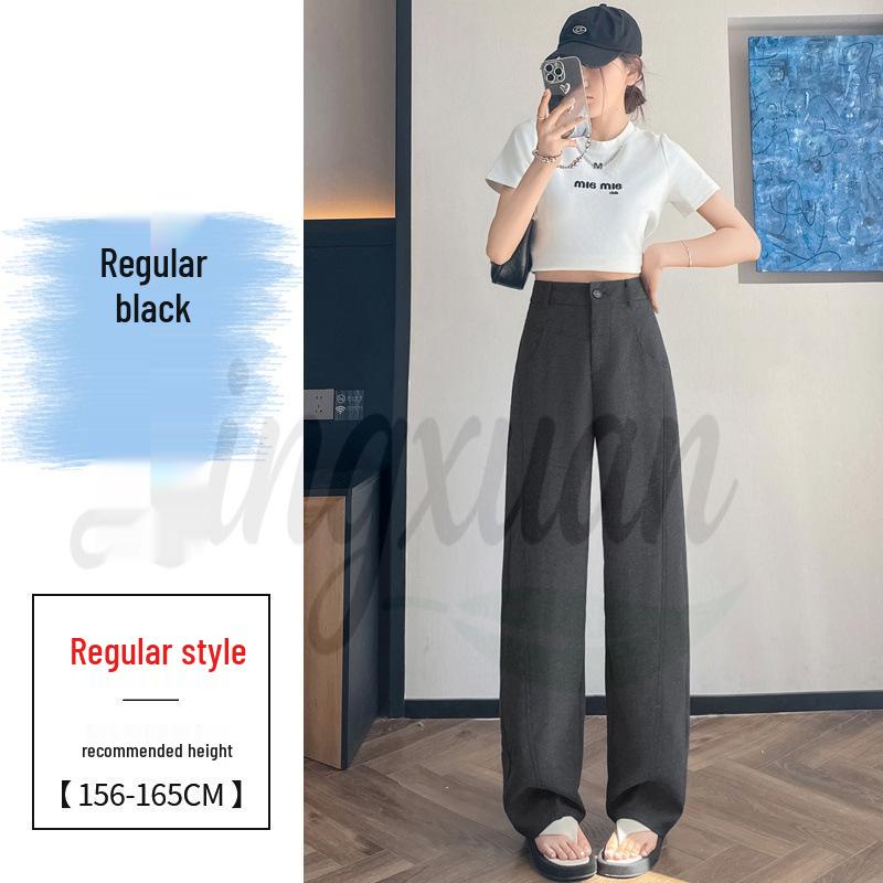 2026 Summer High Waist Ice Silk Cotton Linen Wide Leg Pants