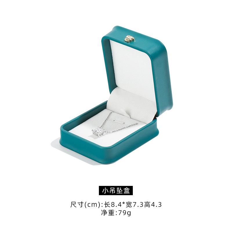 1Pc Leather Jewelry Organizer Wedding Ring Box Pendant Bracelet Necklace Storage Case Gift Packaging Display Box Wholesale