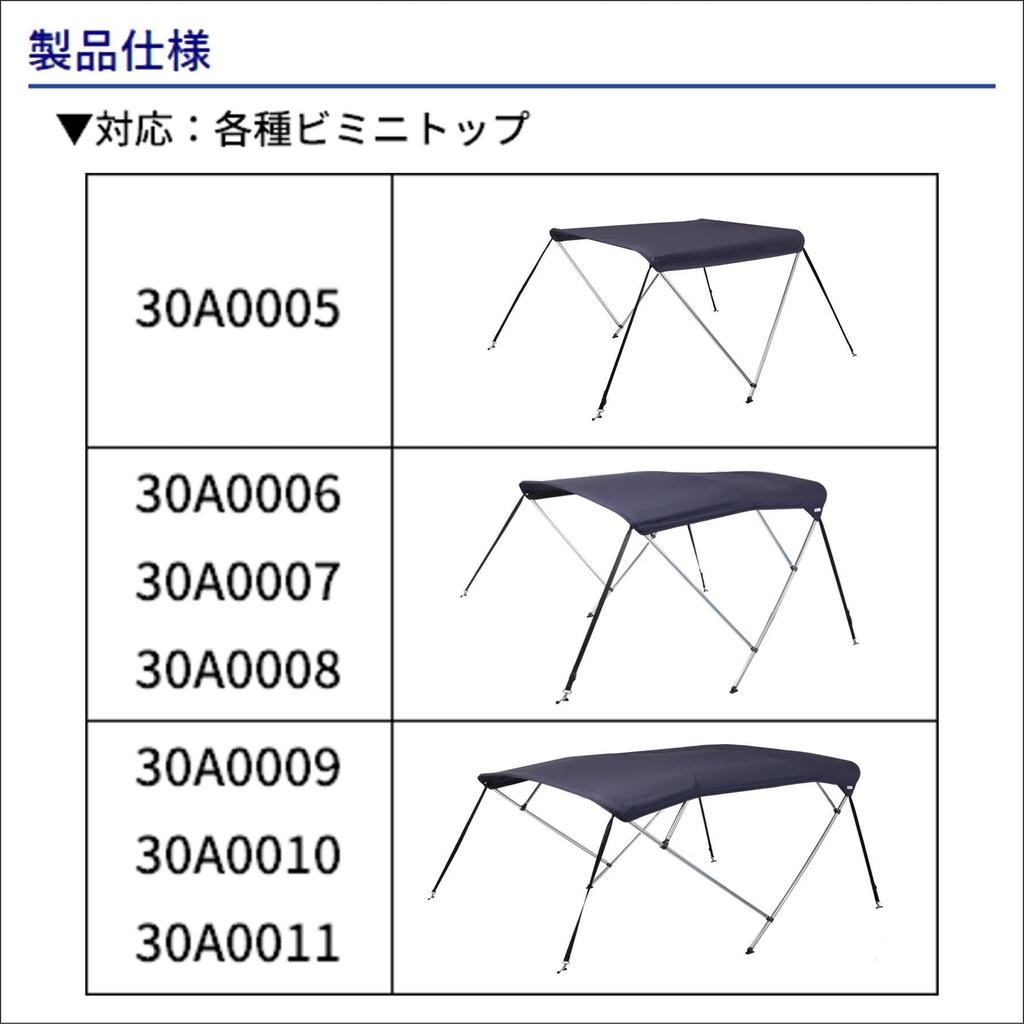 BMO JAPAN Bimini Top náhradní díly Konec trubky 30B0006 25
