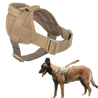 Coleira Peitoral Tática para Cães Grandes Colete Peitoral para Cães Pastor Alemão Animal de Estimação Coleira Peitoral de Nylon Ajustável Treinamento para Cães Médios Grandes