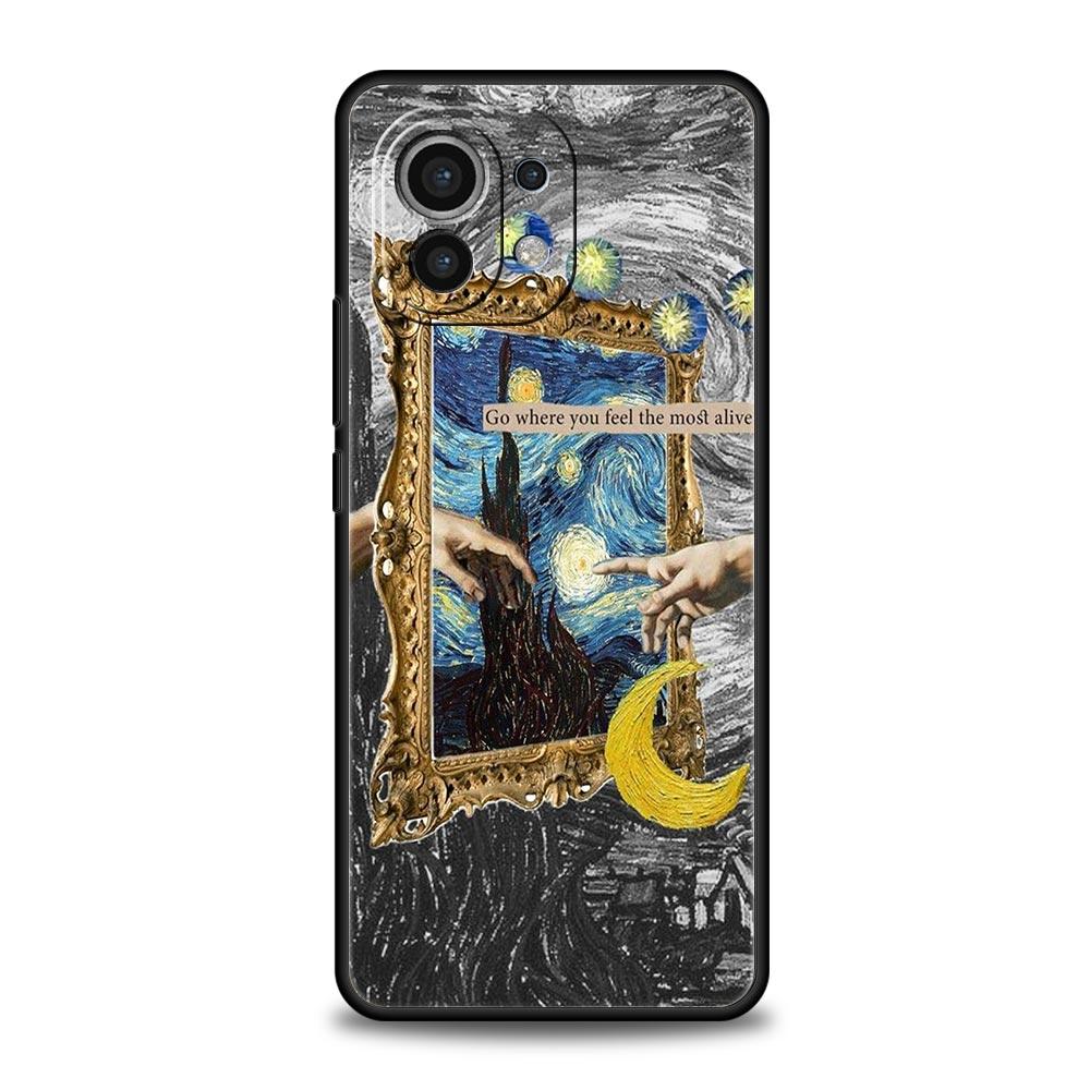 Starry Sky Van Gogh Art Phone Case For Xiaomi 14 13 12 11 Lite 13T 12T 11T Pro 9T Mi Poco X6 X5 M3 X3 Pro F5 F4 F3 5G Cover