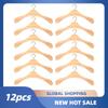 12pcs Wooden Clothes Hangers Miniature Wardrobe Accessories For Outfits Dollhouse Accessories For Organizing Outfits