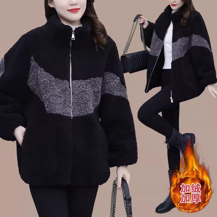 Women s 2025 Plus Size Double-Sided Fleece Autumn/Winter Jacket L