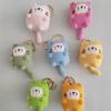 Cute Small Cat Doll Crochet Keyrings Creative Knitted Kitten Keychain For Gifts Handmake Knitting Cat Keychain Car Keys Pendant