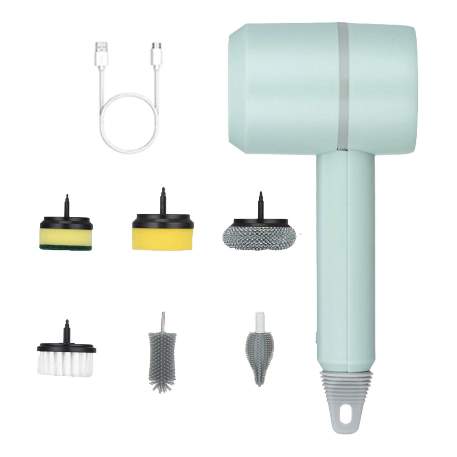 

Multifunctional Electric Cleaning Brush, Household Toilet Cleaning Tool, Handheld Kitchen Cleaning Brush, Cordless Convenient Dishwashing Brush One Size зелений