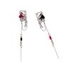 Sweet Korean Tassels Earrings for Women Playing Cards Dangle Drop Studs Ear Rings Sweet Temperament Earwear Accessories