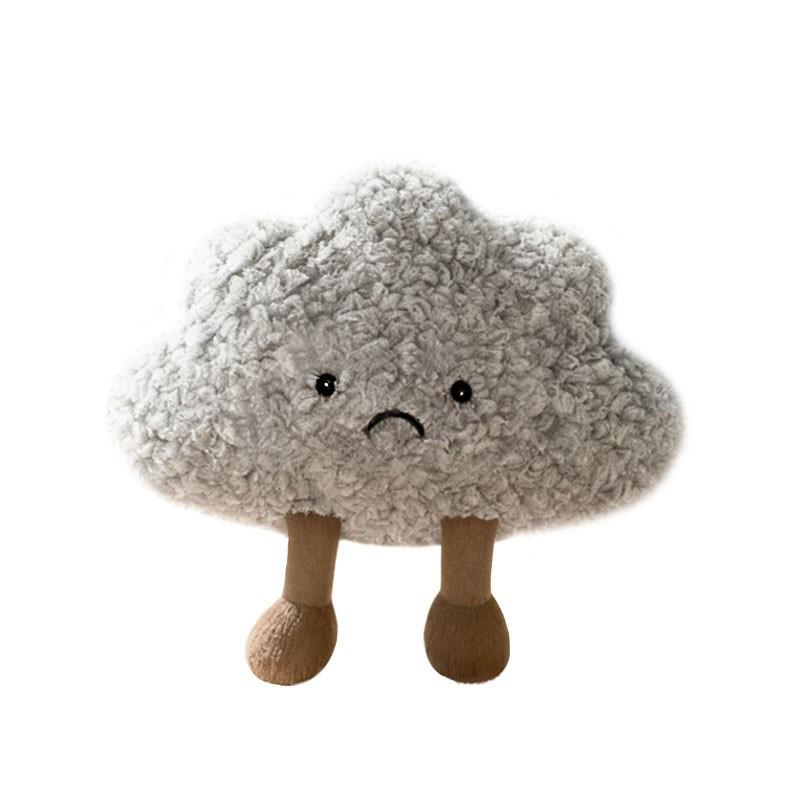Cute Cloud Plush Keychain, Fluffy Backpack Charm, Storm Cloud Pendant, Birthday Gift for Girls