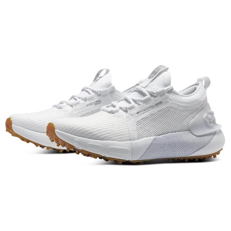 Under Armour HOVR Phantom Bequem Abriebfest Niedrig geschnittene Golfschuhe Damen Weiß 3027090-100