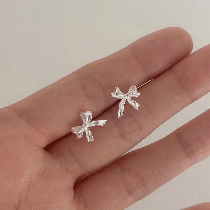 Silver925 Ribbon Earrings_2 Colors