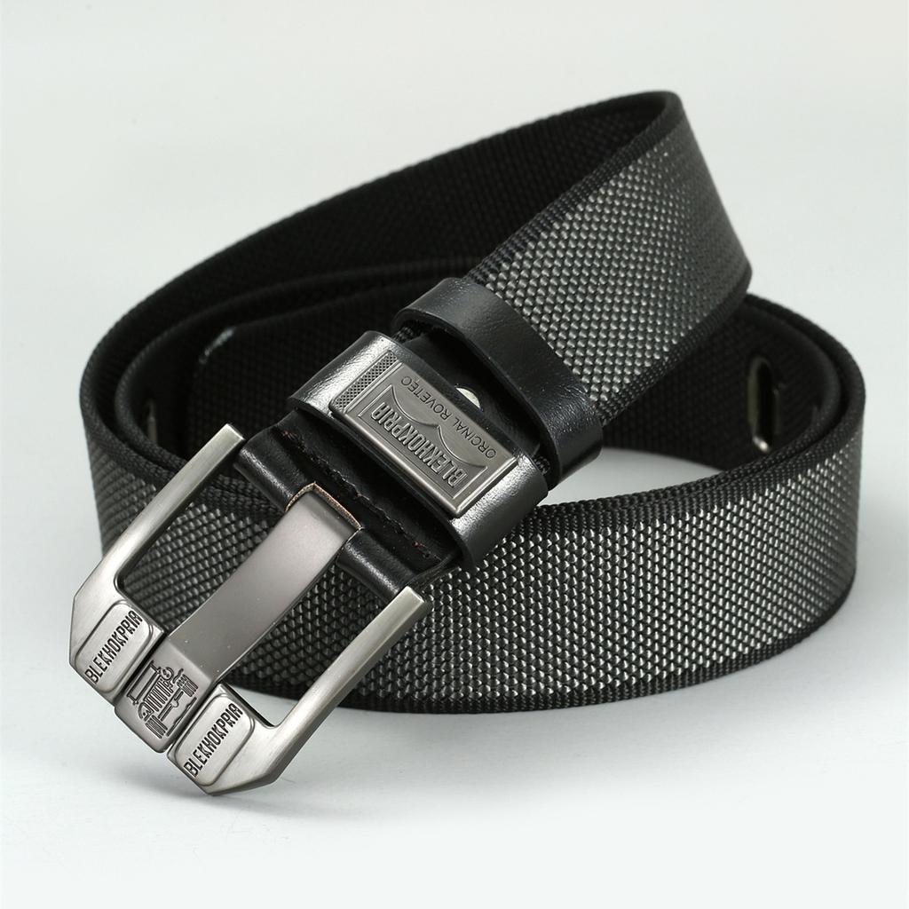 Men's Pin Buckle Youth Overalls Canvas Waistband Belt Casual Retro Decorative Belt Fashion High Quality Webbing Belt C032