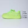 Mode Mode Fluoreszierend Grün Dicke Sohle Freizeitschuhe Damen 2025 Herbst Runde Zehenpartie Schnürung Weiche Sneaker Rutschfest Skateschuhe