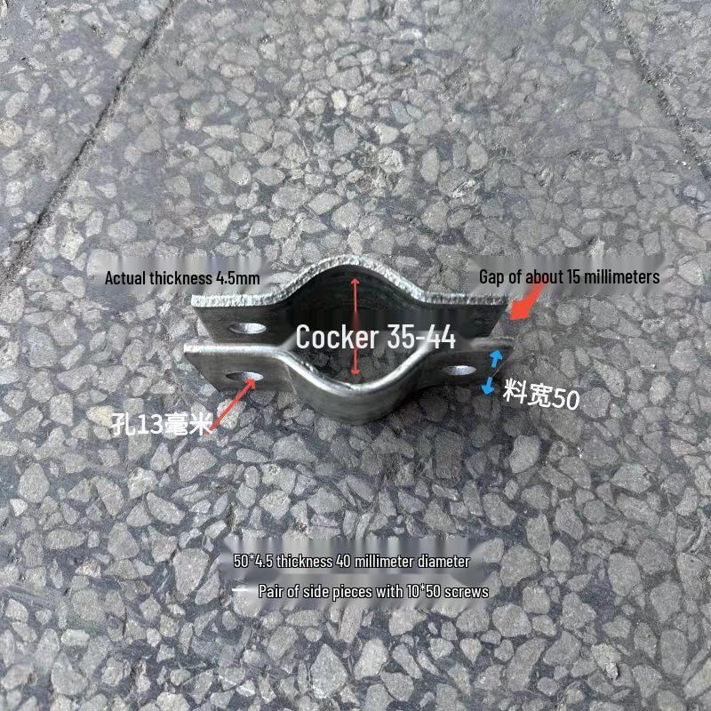 Abrazadera de Mástil y Cable de Viento Semicircular de Servicio Pesado para Postes de Cemento