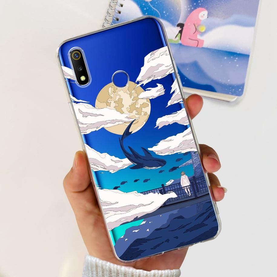 For Realme 3 Pro Case Soft Silicone Marble Butterfly Cover For OPPO Realme 3 Pro RMX1851 Coque Realme3 3i RMX1825 RMX1821 Fundas