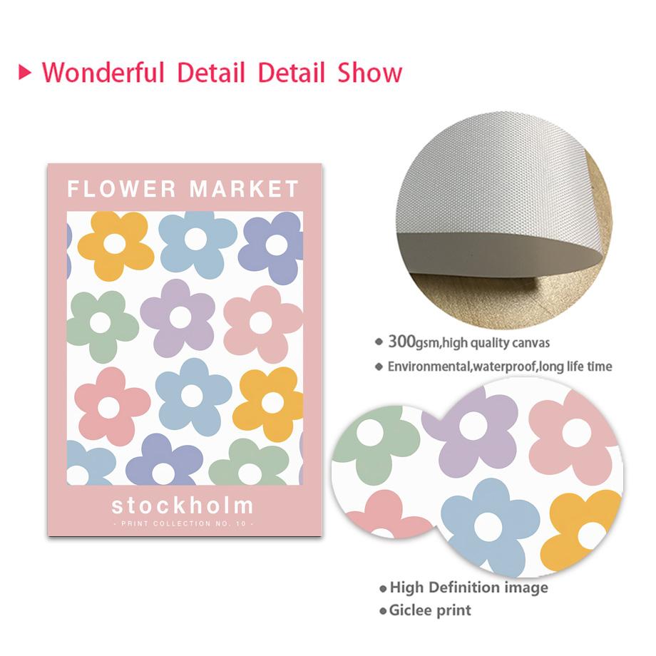 Henri Matisse Flower Market Coral Rainbow Wall Art Canvas Painting Nordic Posters And Prints Wall Pictures For Living Room Decor