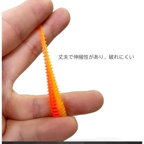 Worm Lure Set Jig Head 100 Pieces (worm 5.5cm 10 Colors 50 5 Sizes 1g 1.8g 2.5g 3.5g 5g) Sea Bass Fishing Horse Mackerel Hook Rockfish Storage Box