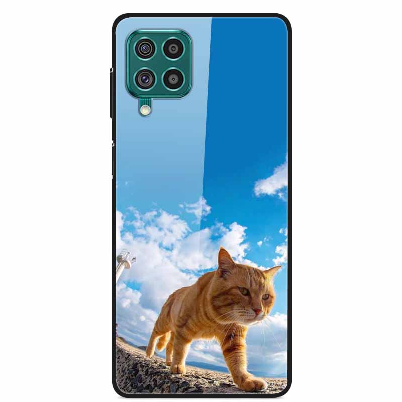 For Samsung M32 Case Tempered Glass Hard Back Cover Case For Samsung Galaxy A12 A22 M32 Phone Case Cover M 32 A 22 Funda Coque