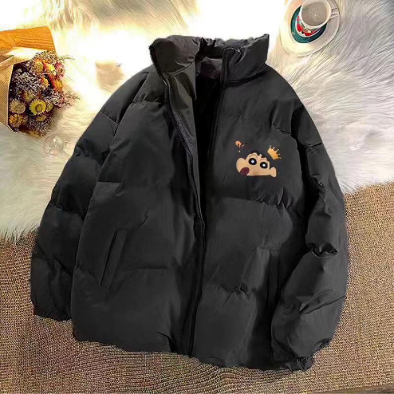 

Crayon Shin-chan Thickened Winter Jacket - Versatile, Warm, & Trendy Loose Fit for Couples M чорний