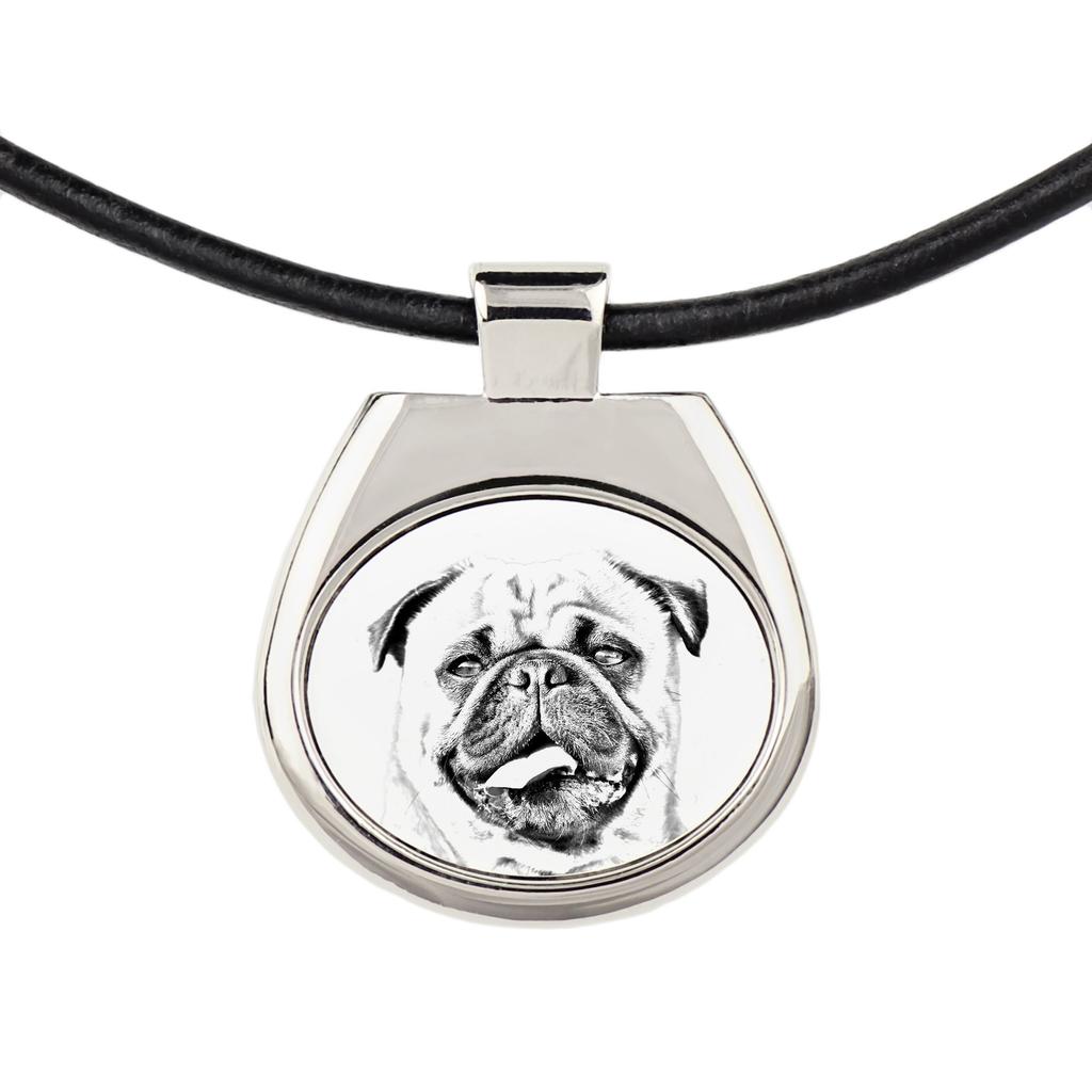 Pug – Dog necklace, personalized pendant with a photo | Art-Dog