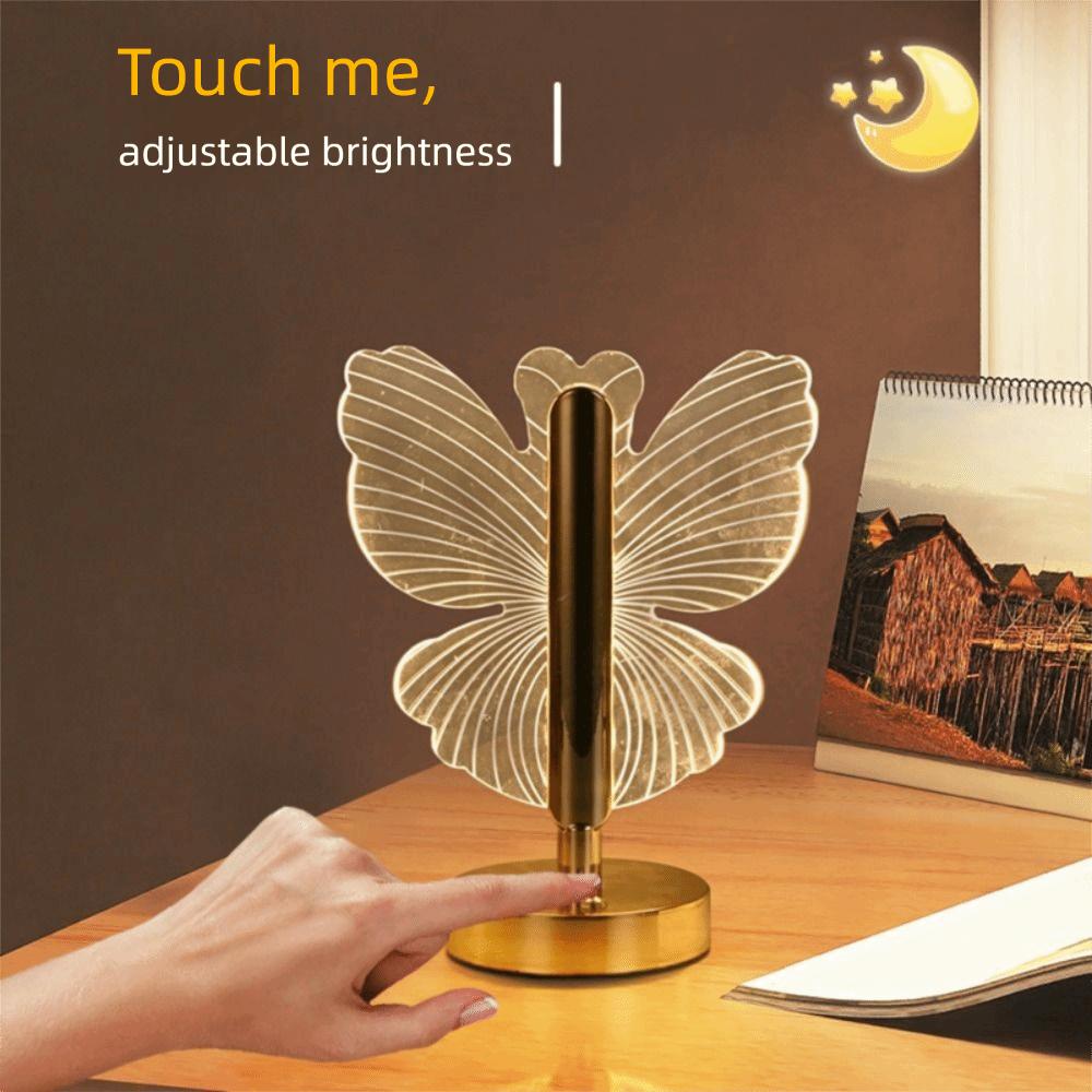 Adjustable LED Table Lamp Transparent Nordic Acrylic Night Light Indoor Lighting