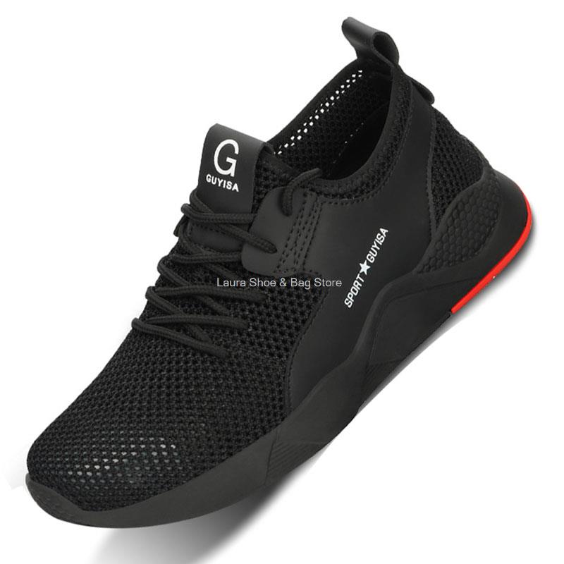 Fashion Men Safety Shoes Air Mesh Steel Toe Sneakers Work Shoes Breathable Male Puncture-Proof Safety Boots Dropshipping Safeti Footwear