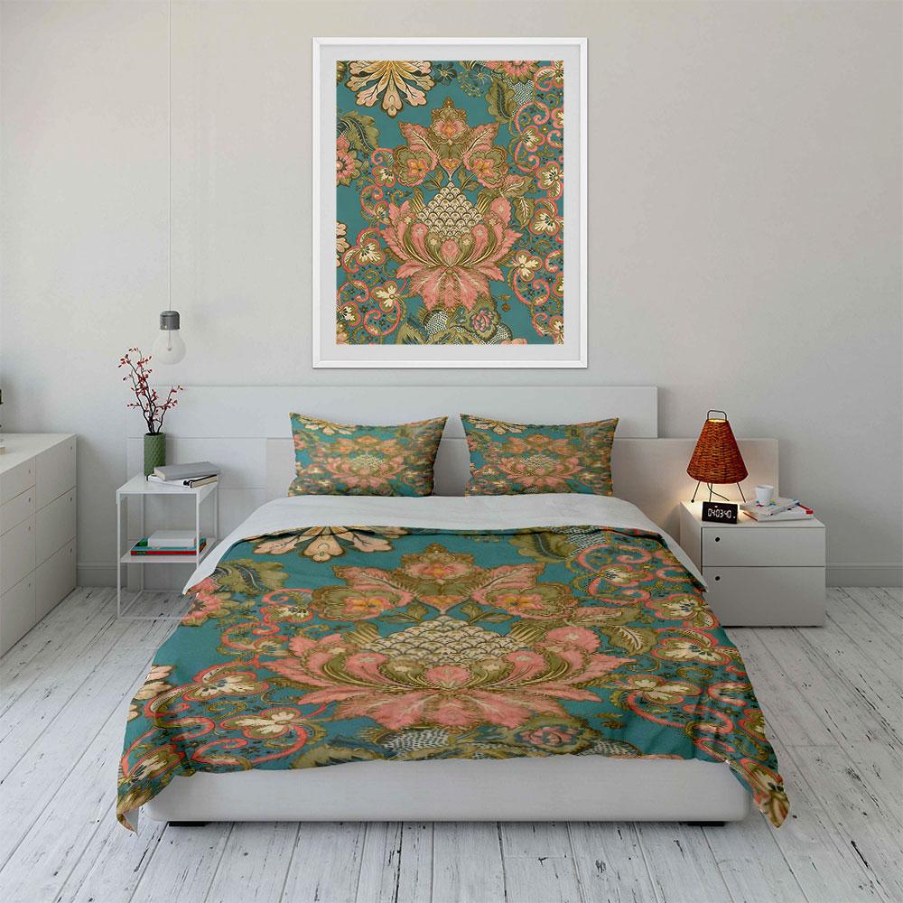 Floral Motifs with Paisleys. Bedding Sets Duvet Cover Sets Duvet Covers Pillowcases(1 * Duvet Cover 2 * Pillowcases, Without Duvet Insert)