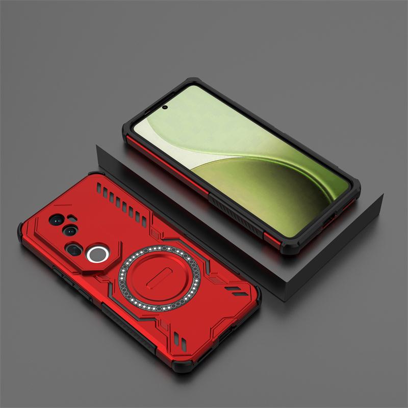 Shockproof Armor Case For Vivo T4 Ultra Magnetic Adsorption Wireless Charge Cover For Vivo T4 Ultra Case For Vivo T4 Ultra Case