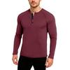 Men's Casual Solid Color Buckle Quick Dry Shoulder  Long Sleeved
