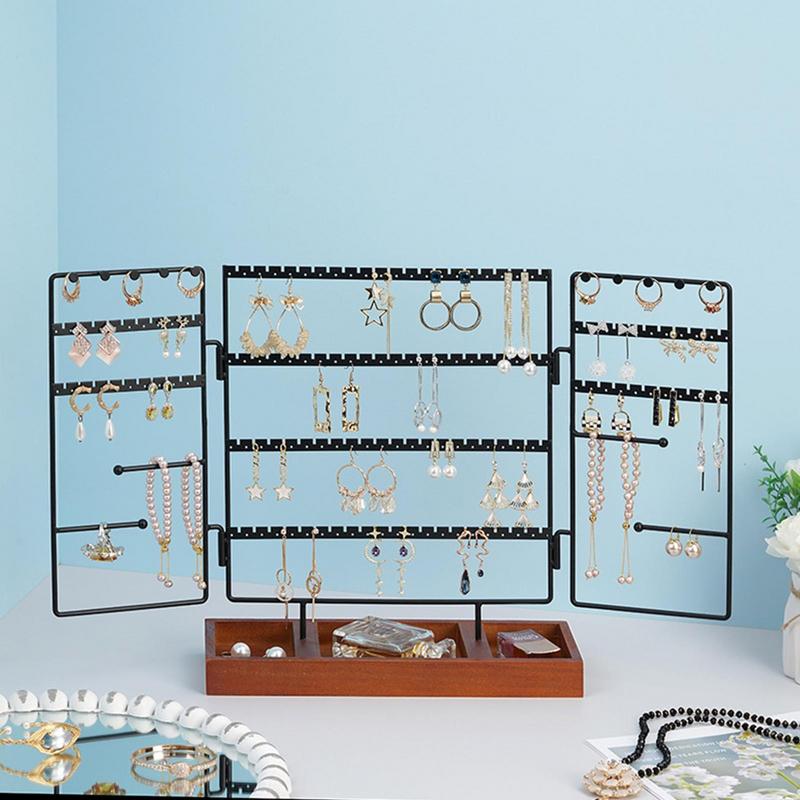 Necklace Holder Stand Earring Necklace Rack Jewellery Tower Storage Multifunctional Display Stand Women Ring Tray Large Capacity