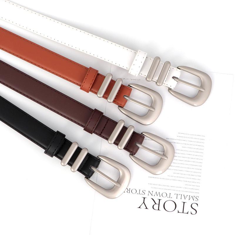Womens Pu Leather Belt With Pin Buckle For Business Casual And Styles Denim