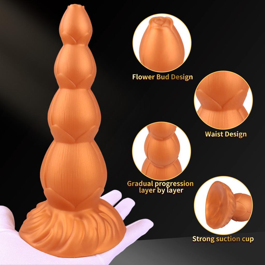 Silikon Extra Langer Analplug Dildo Sexspielzeug Masturbator für Männer und Frauen Strap-on Penis Realistischer Schwanz BDSM