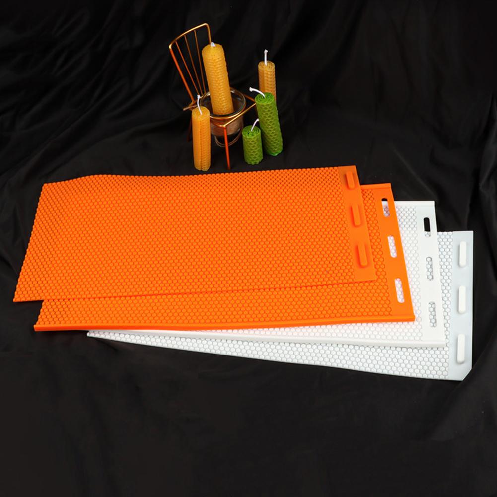 2pcs Beewax Foundation Sheet Mould Flexible Beeswax Press Sheet Mould Silicone Harmless Handmade  Beeswax Making Tool