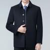 Double-sided Cashmere Woolen Coat for Men, Medium-length, Removable Duck Down Liner, Thickened Dad Winter Wear, Middle-aged High-end Coat