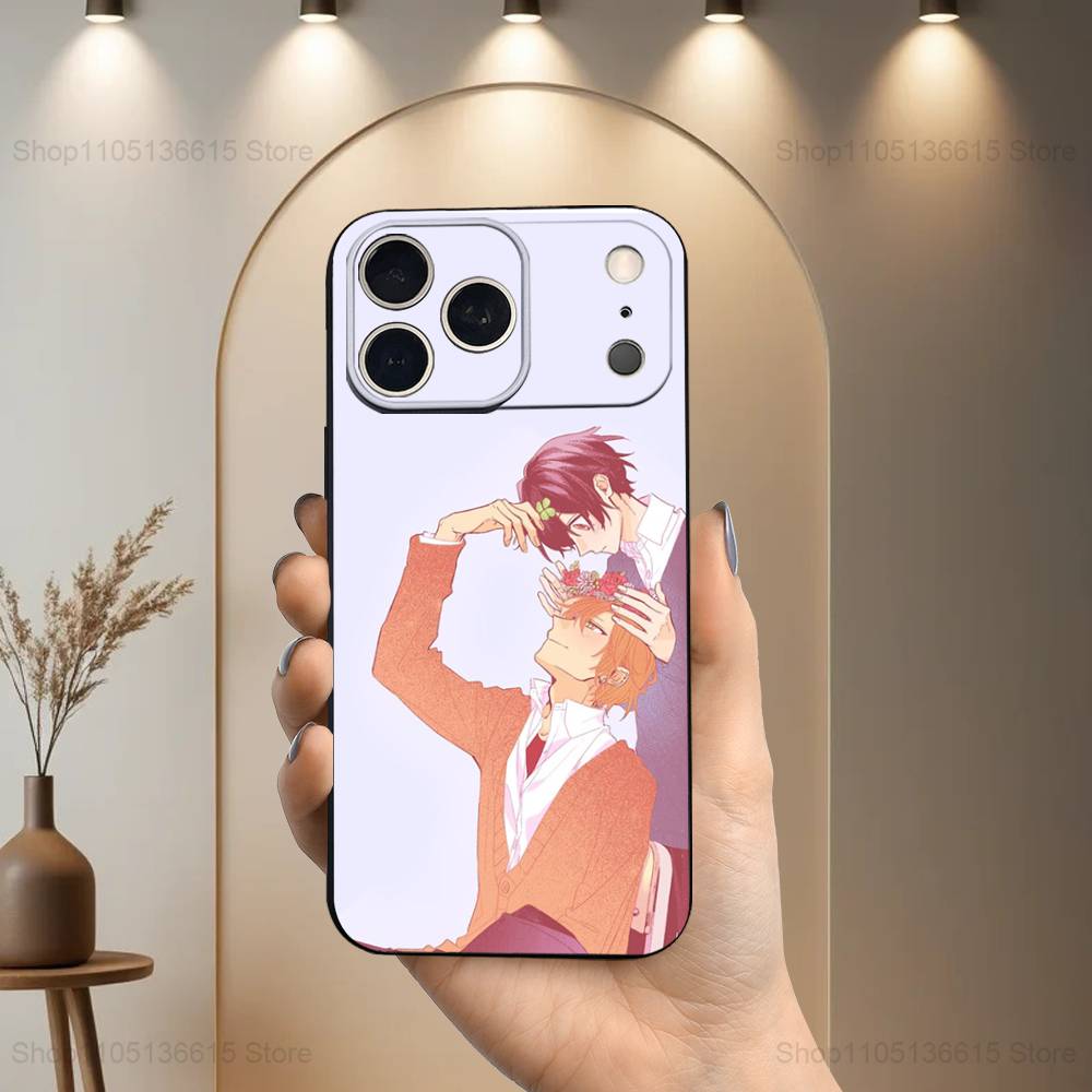 

Чехол для iPhone 17,16,15,14,13,12,11,Plus,Pro Max,XS,X,XR,SE,Mini,8,7 с рисунком из комиксов S-Sasaki to M-Miyano, Мягкий силиконовый, Черный iPhone15PROMAX