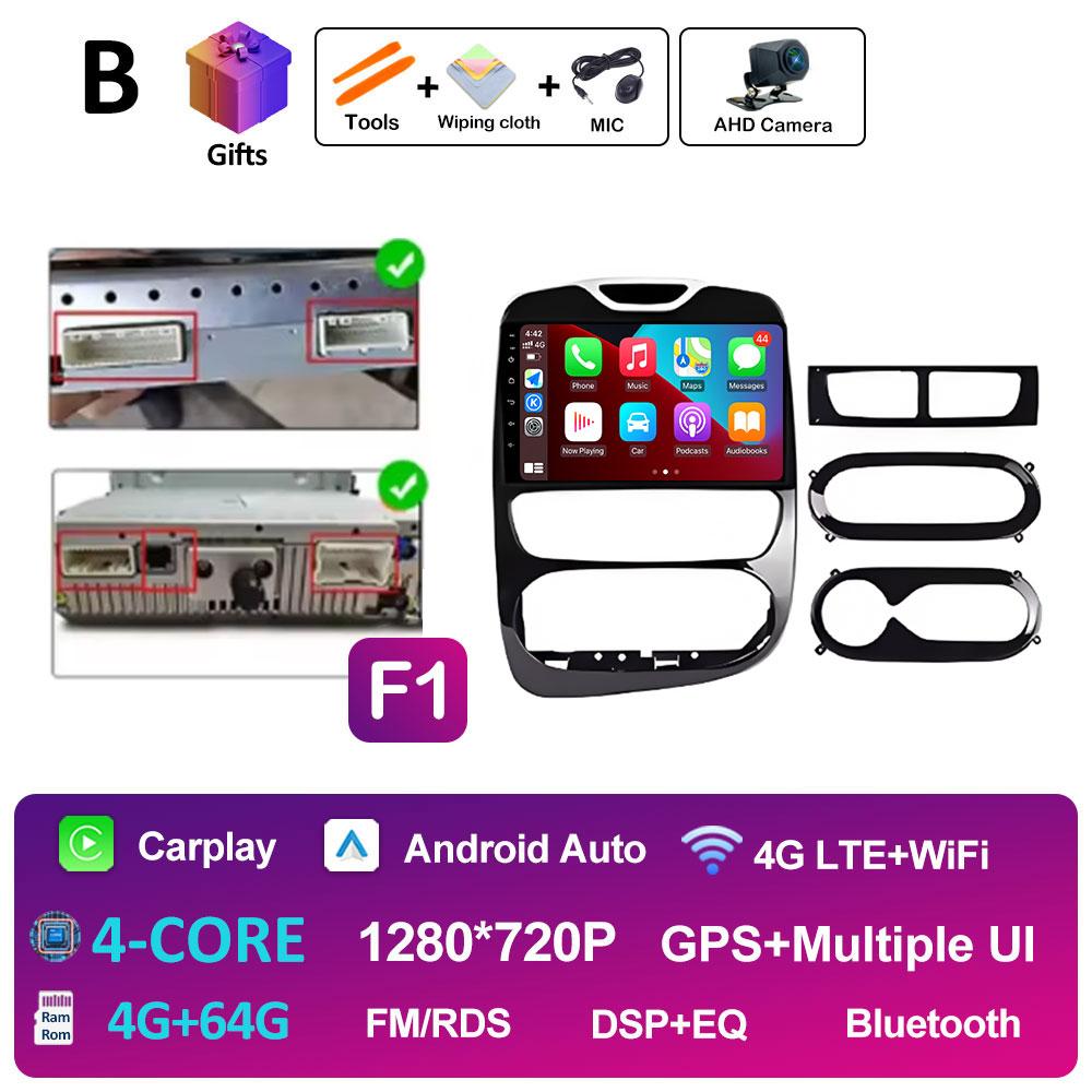 Dla Renault Clio 3 4 2012 2013 2014 2015 - 2018 Stereo DSP Samochodowe Radio Wideo Odtwarzacz Multimedialny Nawigacja GPS Ekran QLED IPS WIFI