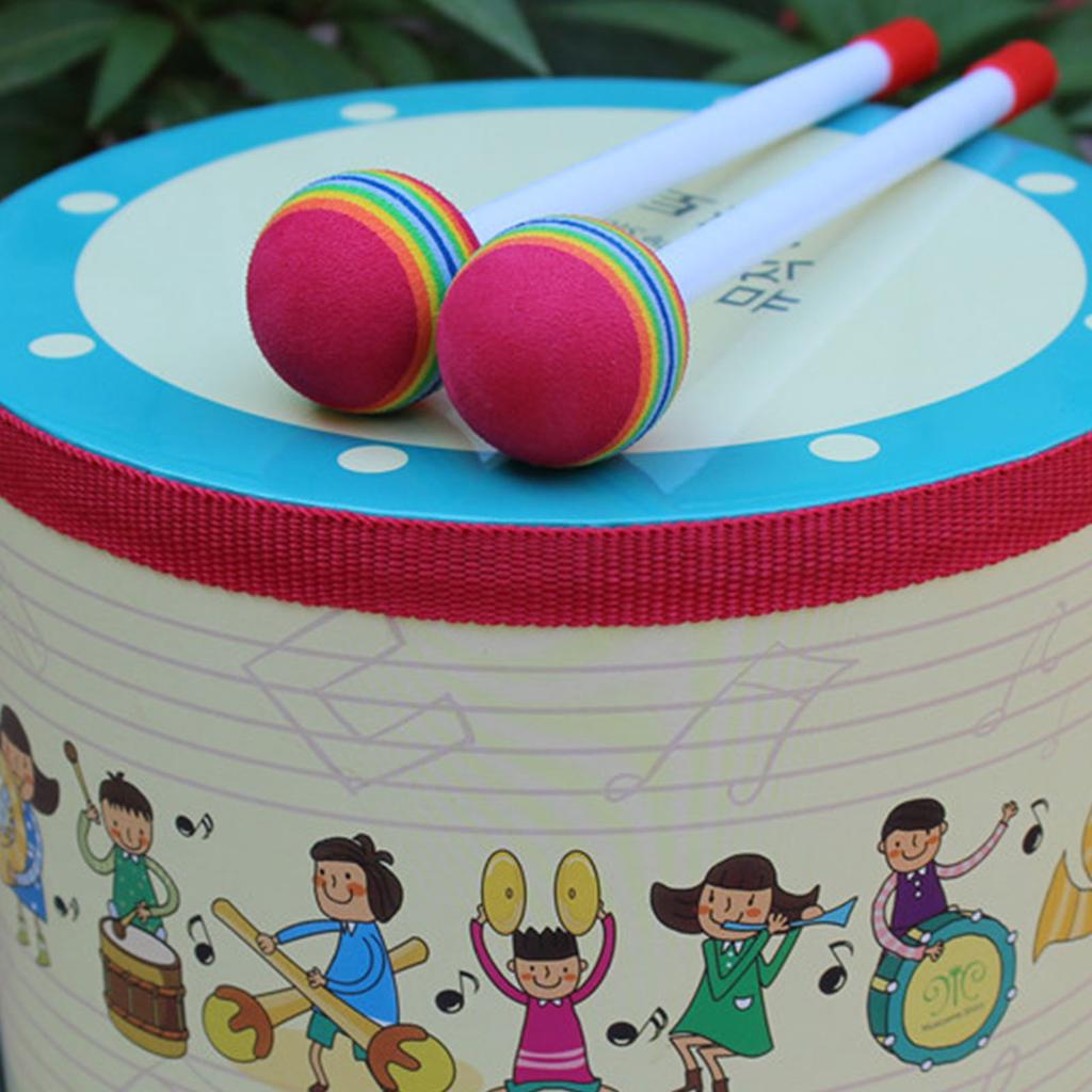 Children Snare Drum Toddler Birch Wood Drum Toys for Kindergarten Early Education