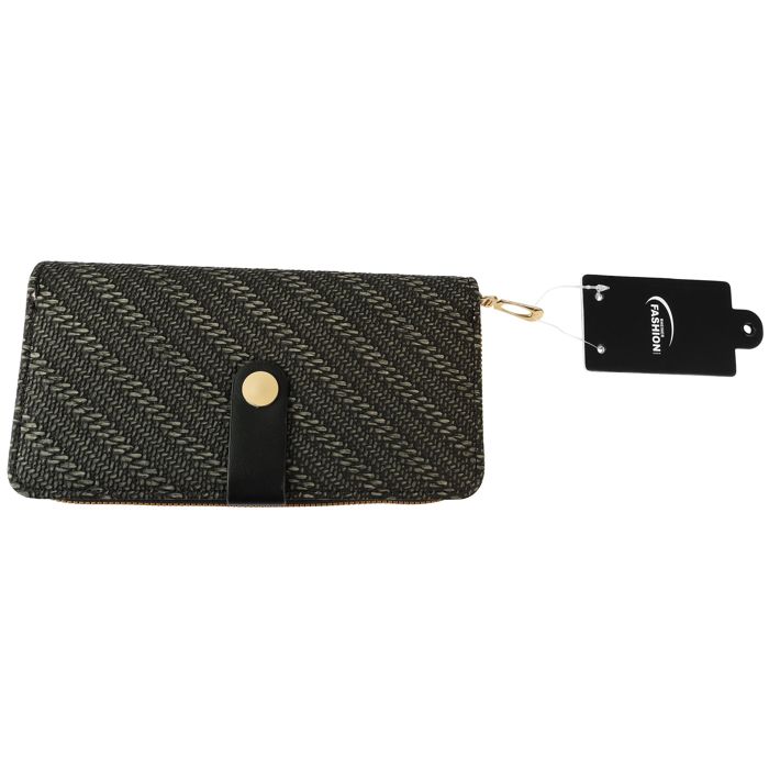 Portefeuille Cham Cham pour femme en synthétique noir format horizontal élégant