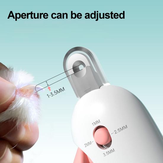 Pets Nail Clippers Adjustable Claw Clippers Round-Hole Trimmer with Dust Storage Safe Nail Trimmer for Cats Dogs Rabbits