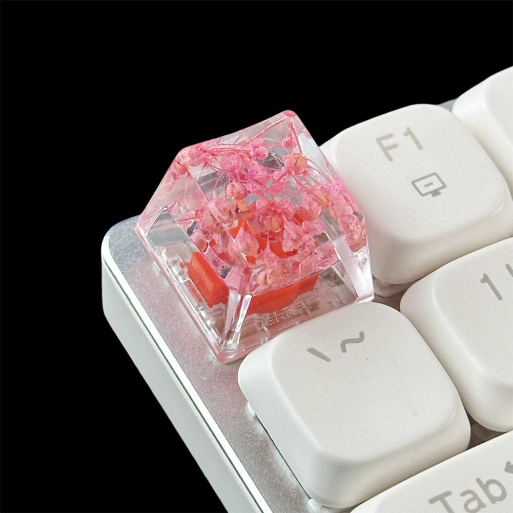 

Высококачественная эпоксидная смола DIY полупрозрачные листья сухие цветы бумага крестообразная ось механическая клавиатура колпачок клавиши универсальные аксессуары