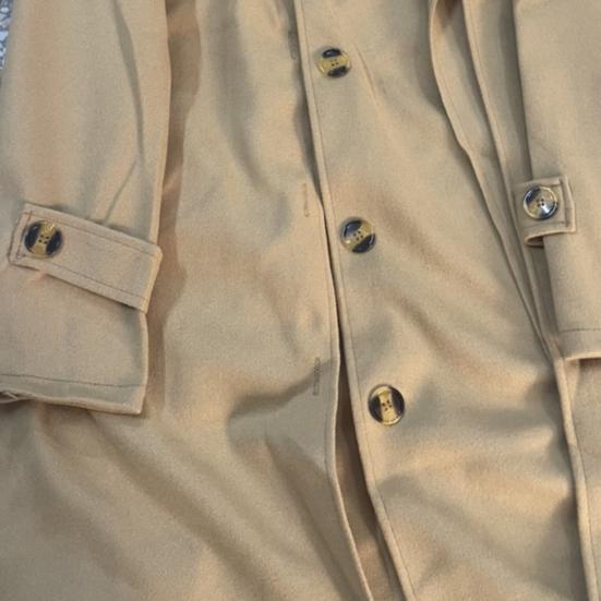 Podzimní zimní dámská bunda s páskem Silný volný rozepínací límec OL na dojíždění