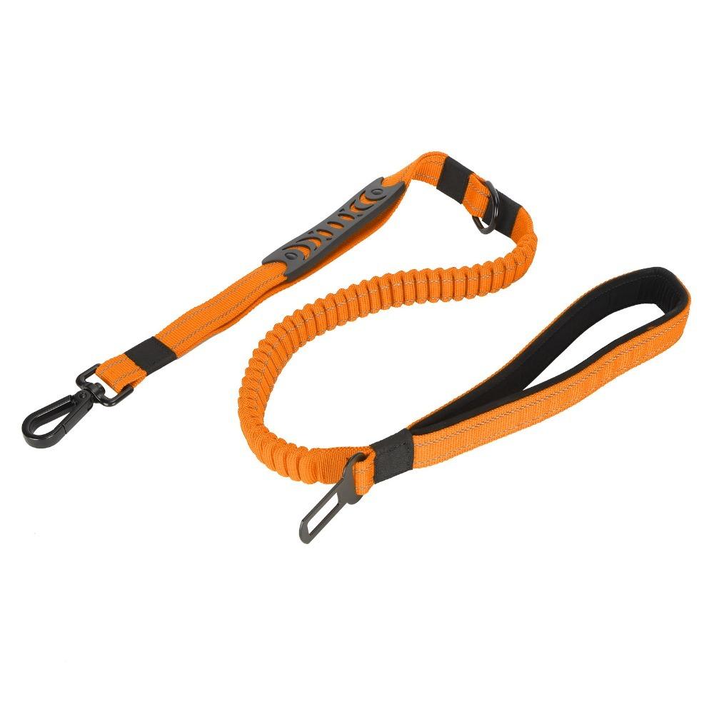 Multi Available Shades Dog Car Leash Stretchy Webbing Elastic Dog Lead  Car Travel Use