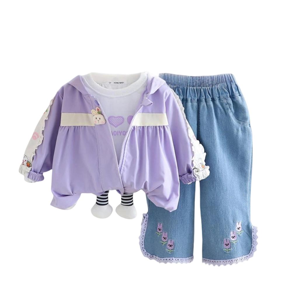 Kids Casual Long-Sleeve Set, Comfortable Daily Wear Outfits