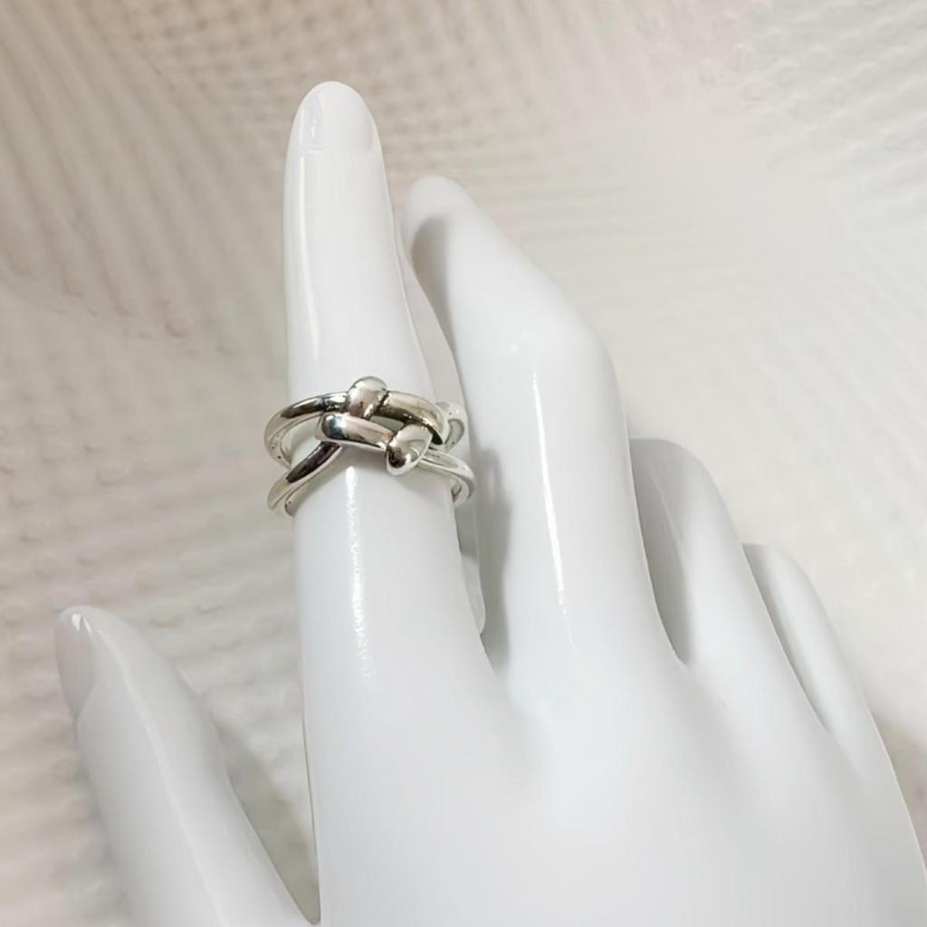 Retro Geometric Knot Ring - Japanese Korean Style, Versatile Openable Design