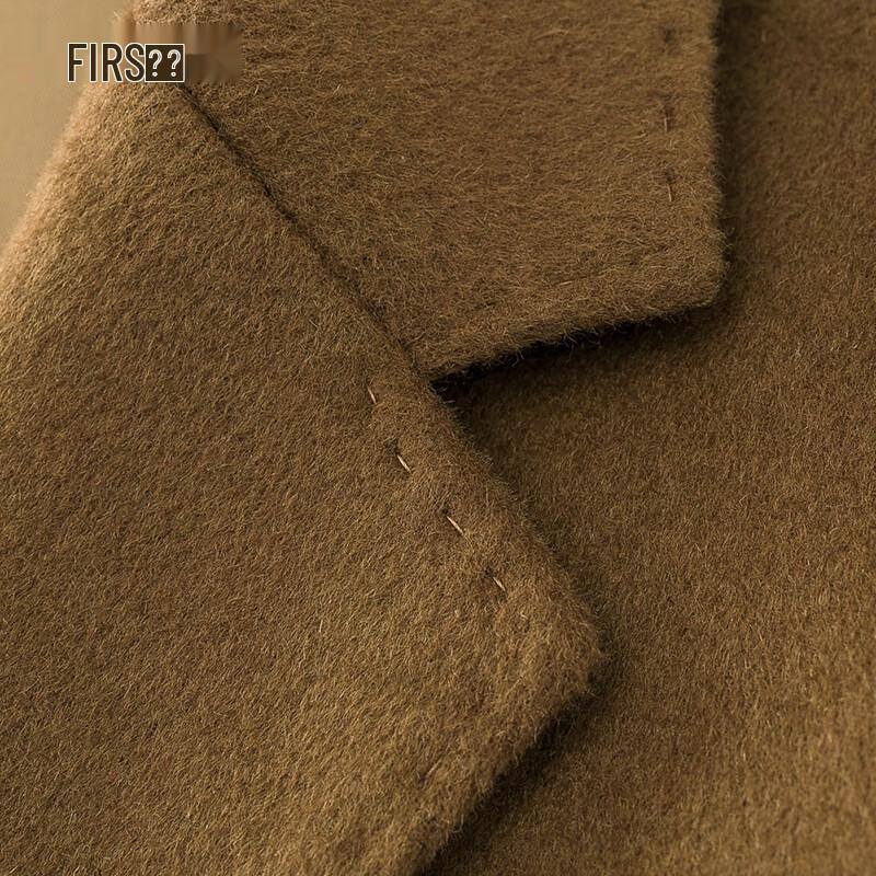 Shanshan Men's 100% Wool Mid-length Double-sided Overcoat