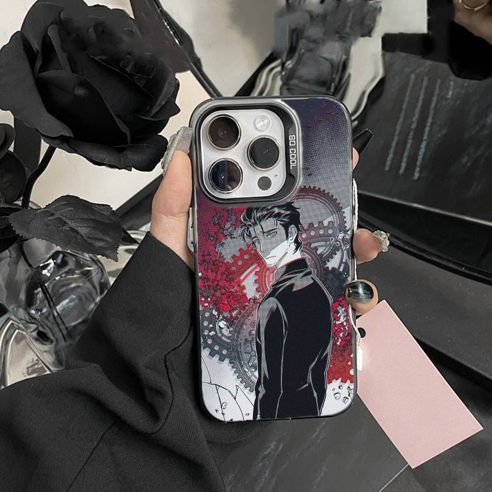 STEINS GATE D-Rintaro O-Okabe Phone Case For iPhone 17,16,15,14,13,12,Pro MAX Black Matte Shockproof Cover