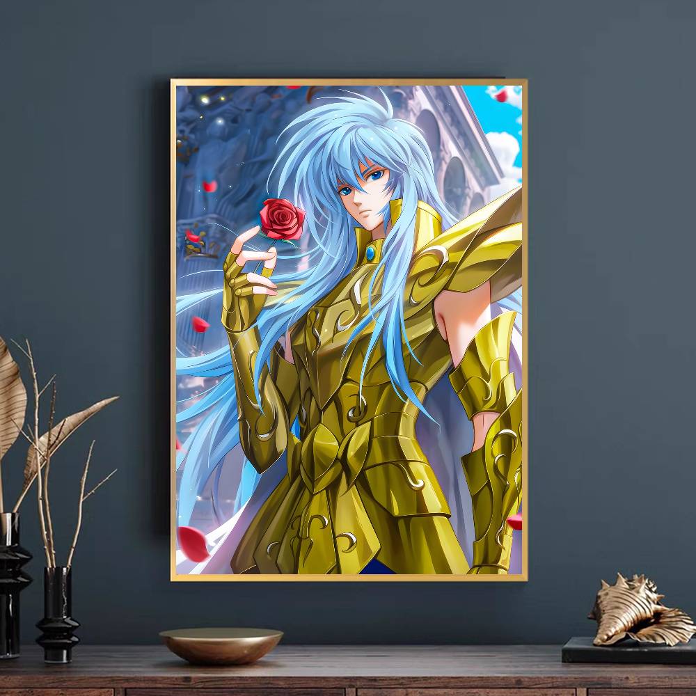 Plakat Saint Seiya Samoprzylepna Sztuka Wodoodporny Papierowy Naklejka Kawiarnia Bar Pokój w Domu Studenckim Dekoracja Ściany
