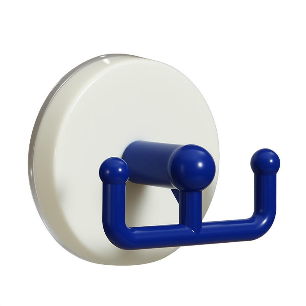 5pcs Vacuum Pressing Suction Cup Hook High Load Capacity No Drill Wall Mounted Hook Double-hook Removable Bathroom Organiser