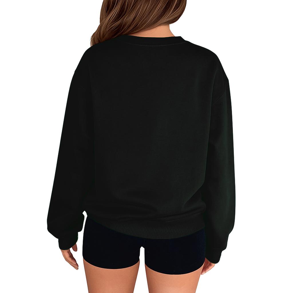 Crewneck Sweatshirt For Women Fall Graphic Sweatshirts Vacation Long Sleeve Drop Shoulder Pullover