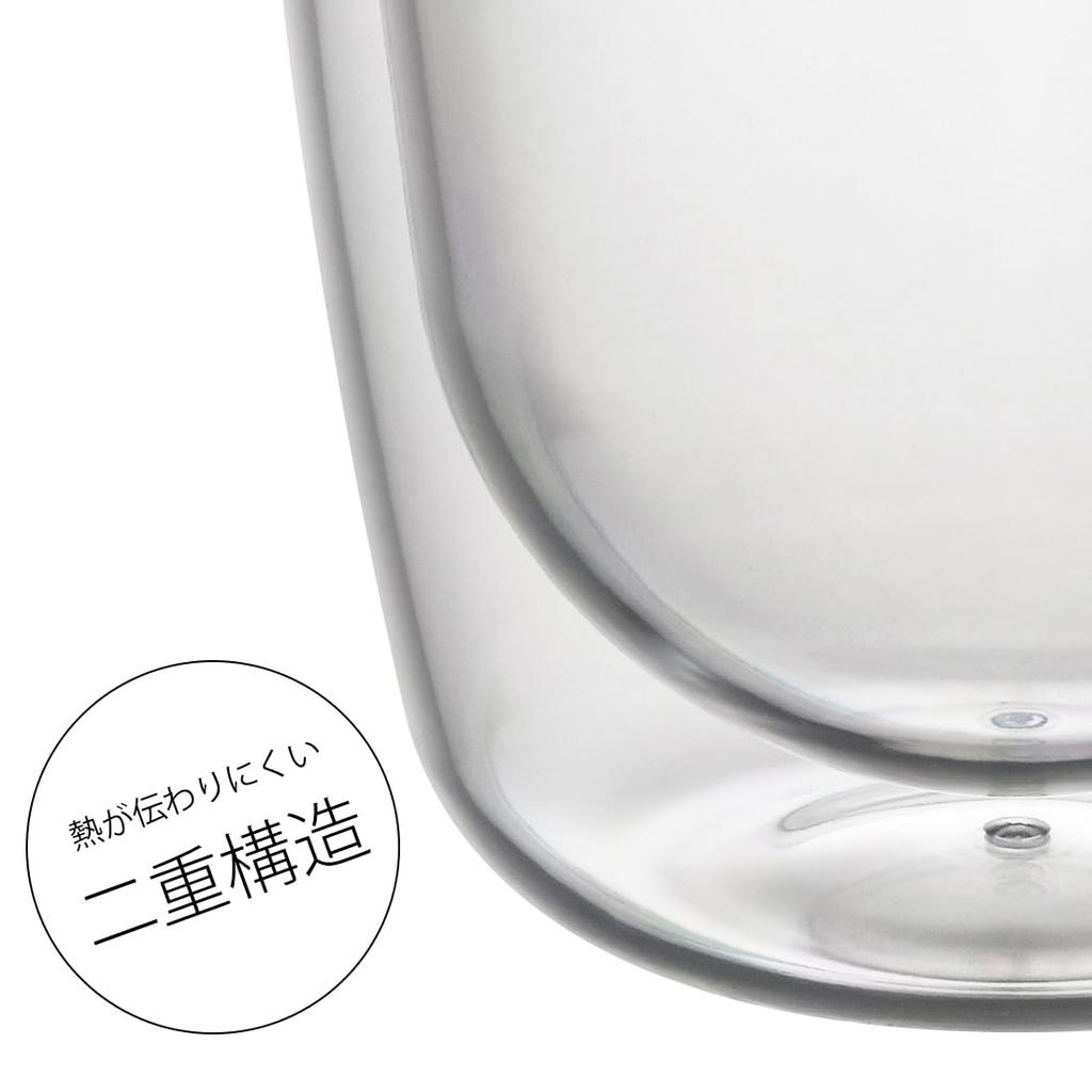 Akebono Sangyo Unbreakable Double-Walled Glass, Wide, 200ml, TW-3780