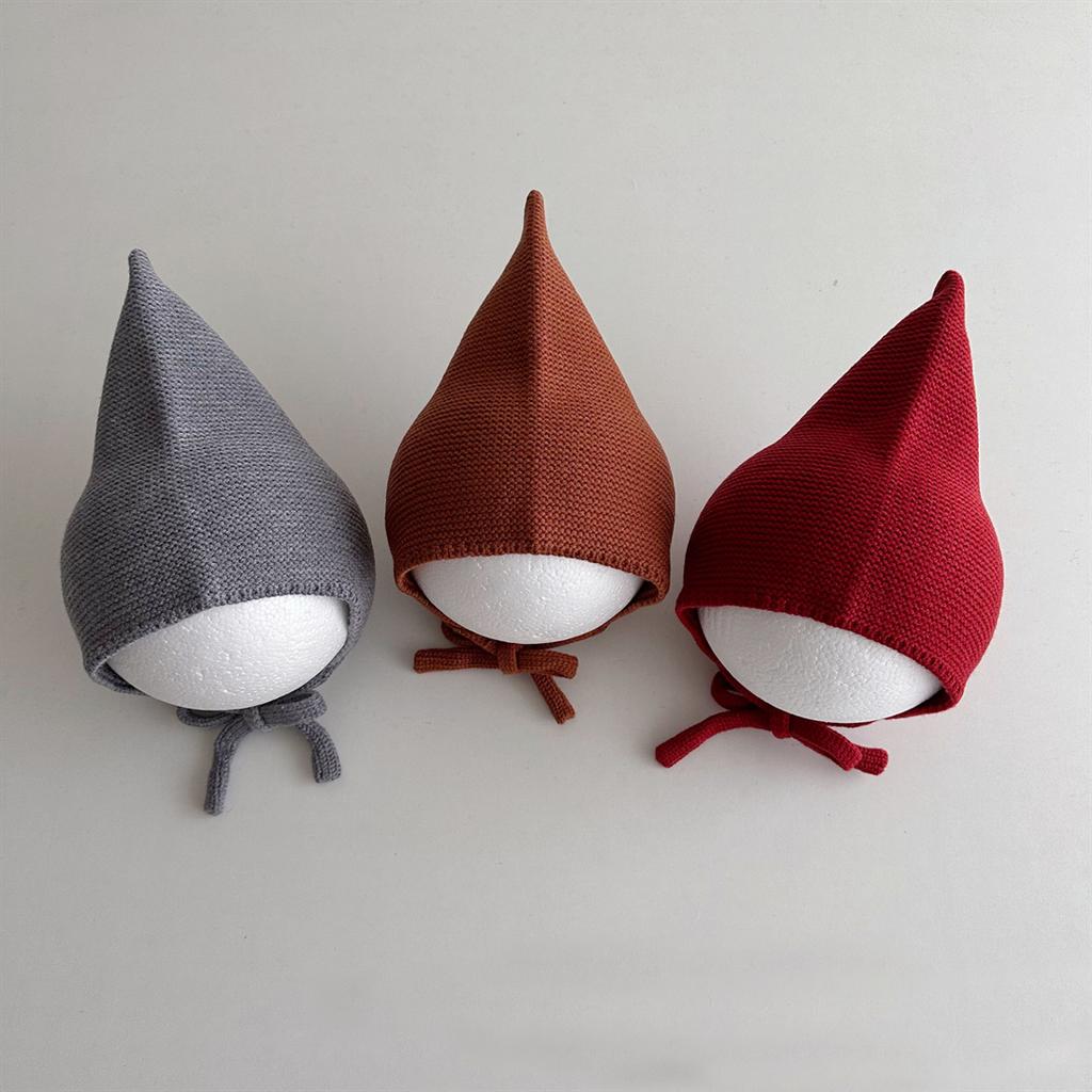 Cartoon Baby Ear Protection Hat Autumn Winter Warm Infant Earflap Cap Cute Solid Color Kids Lacing Beanie Caps