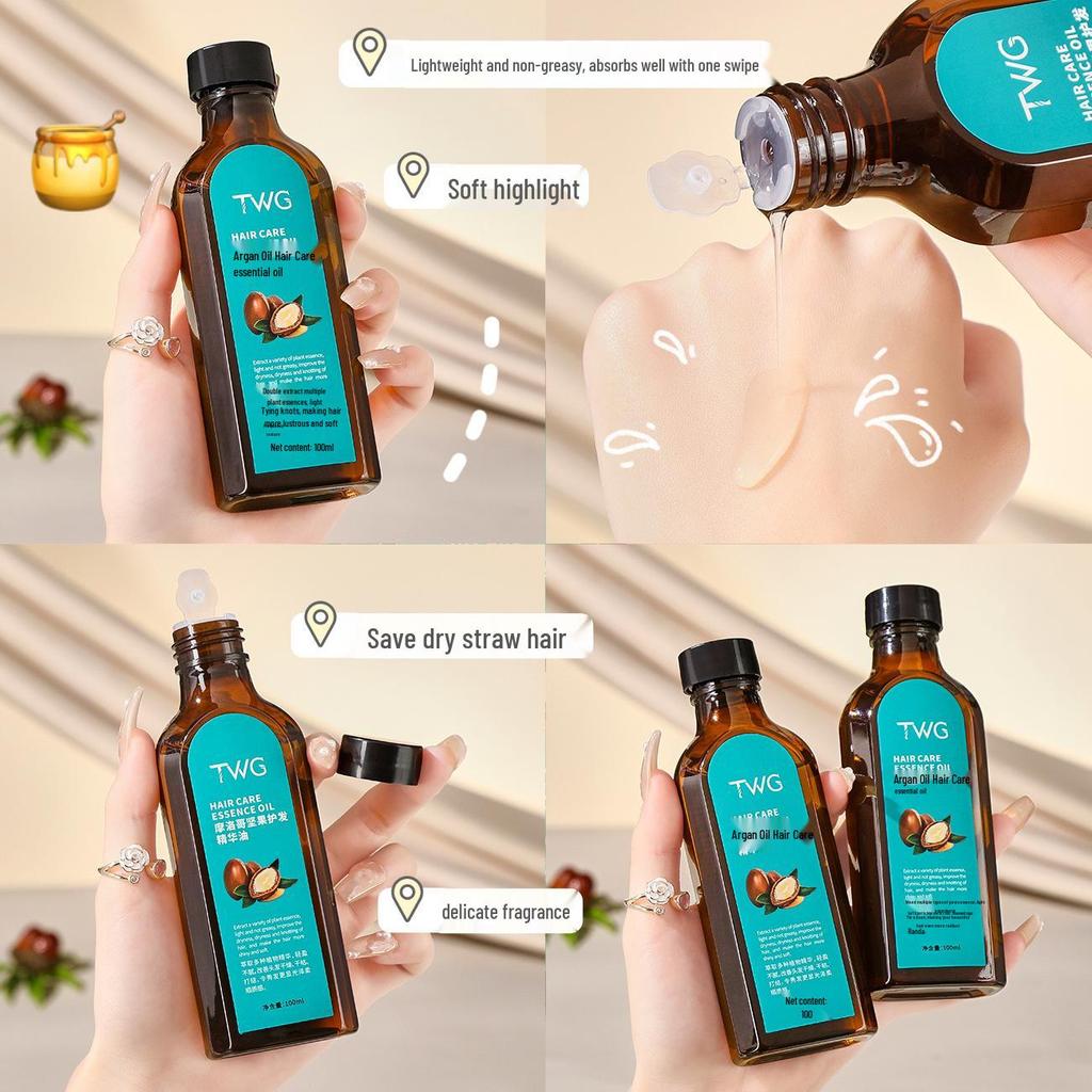 Genuine Moroccan Hair Oil: Hydrates & Smooths Dry, Frizzy, Permed Hair for Women
